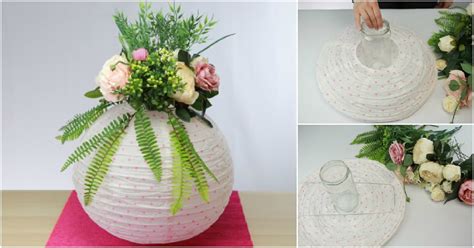 How To Make A Paper Lantern Floral Centerpiece Diy And Crafts