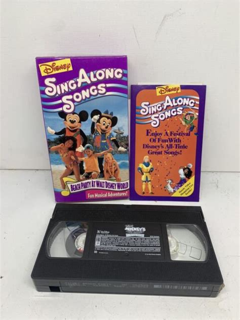 Sing Along Songs Mickeys Fun Songs Beach Party At Walt Disney World VHS For Sale