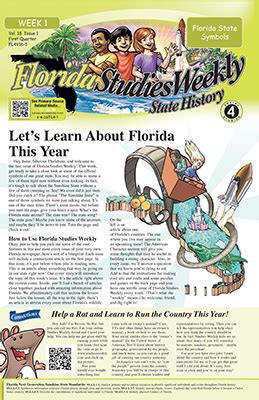 Use the article one nation again and your knowledge of social studies to answer this question. Florida Studies Weekly - State History | Social studies, 4th grade social studies, Fourth grade