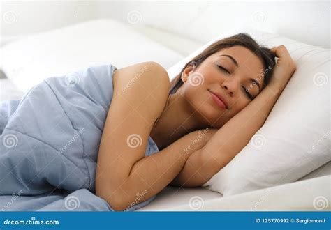 Young Beautiful Woman Sleeping In Bed Stock Photo Image Of Brazilian
