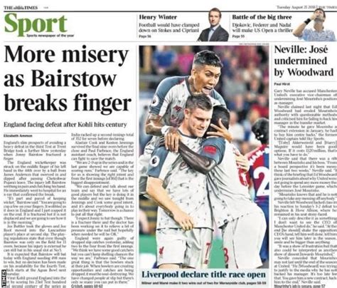 Tuesday S Papers Bbc Sport