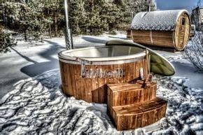 Badetonne Badezuber Badebottich Badefass Im Winter | Badefass