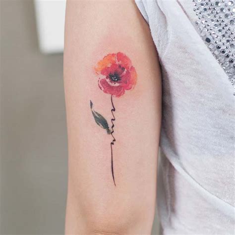 21 Trendy Poppy Tattoo Ideas for Women | Page 2 of 2 | StayGlam