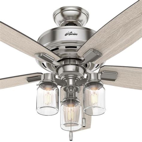 To ensure this kit fits your fan, please see the model cross reference list below. Hunter Lincoln 52-in Brushed Nickel LED Indoor Ceiling Fan ...