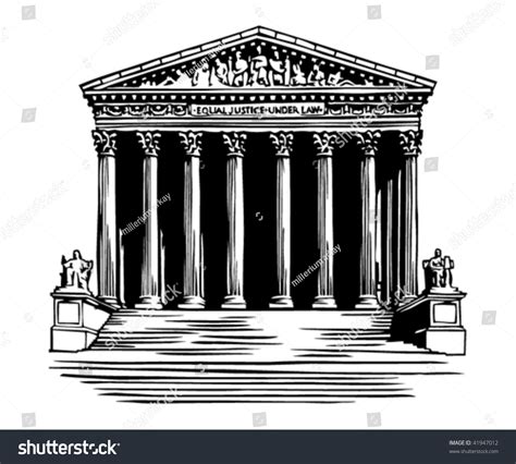 In the late 1980's, decorative artists juliet bamford and chris heath worked together to reinstate the former supreme court's decorative stencil patterns in conjunction with architect dave pearson. Supreme Court Building Washington Dc Stock Vector 41947012 ...