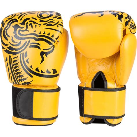 Fire Power Muay Thai Leather Boxing Gloves Black Buy Boxing Gloves