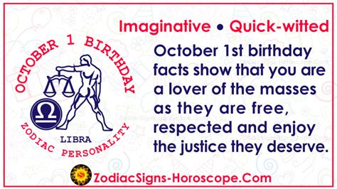 October 1 Zodiac Libra Horoscope Birthday Personality And Lucky