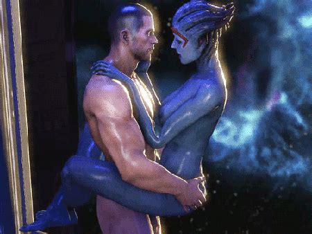 Rule D Alien Animated Asari Commander Shepard Female Gif Legs Crossed Male Maleshep Mass