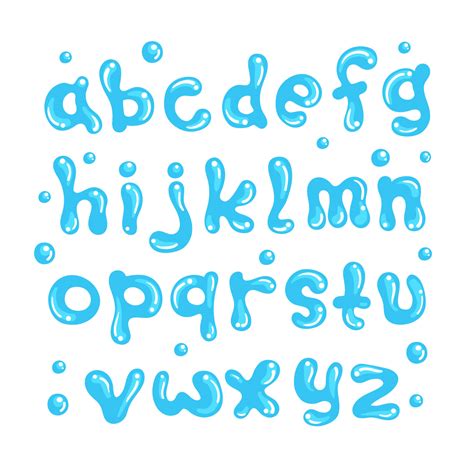 Water Alphabet 216193 Vector Art At Vecteezy