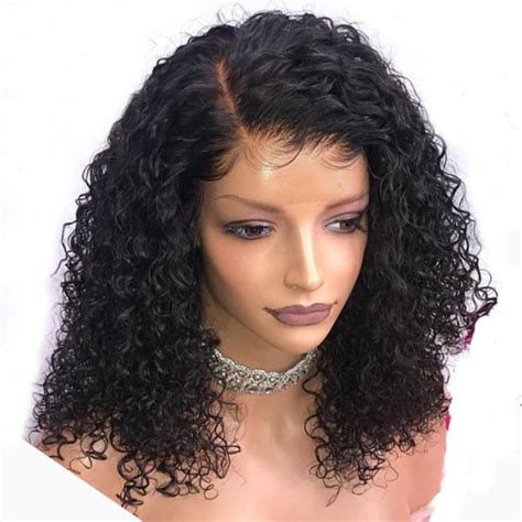 Curly Lace Front Brazilian Remy Hair Wig Pre Plucked Natural Hairline