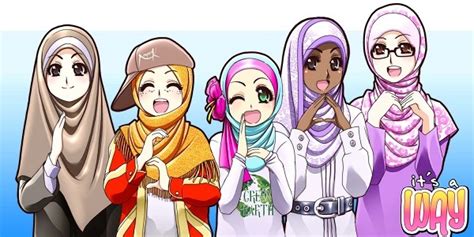 24 Gambar Kartun Muslimah Comel Gambar Kartun Ku