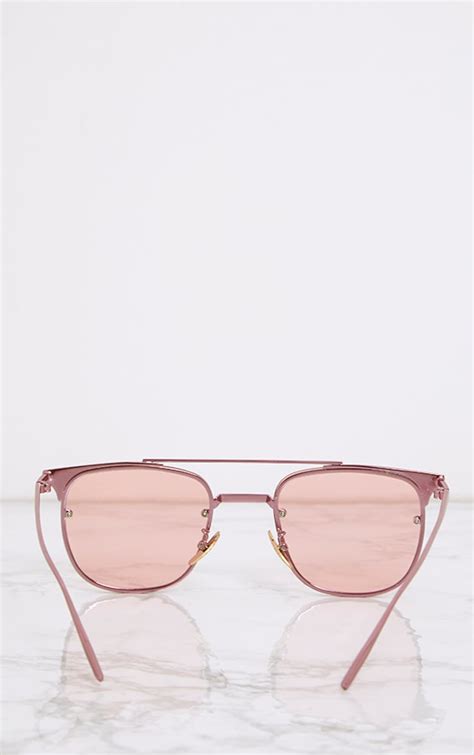 Torie Pink Tinted Lens Glasses Accessories Prettylittlething