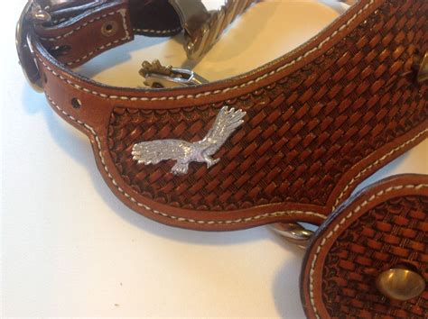 Hand Tooled Western Leather Spur Straps Etsy