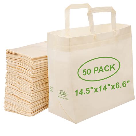 50 Pieces Reusable Eco Friendly Grocery Shopping Bags 145x14x66