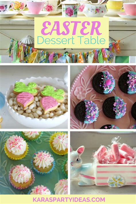 Check out these cute easter recipe ideas, including cakes, cupcakes, cookies and more sweet treats for the whole family to eat. Kara's Party Ideas Easter Dessert Table | Kara's Party Ideas