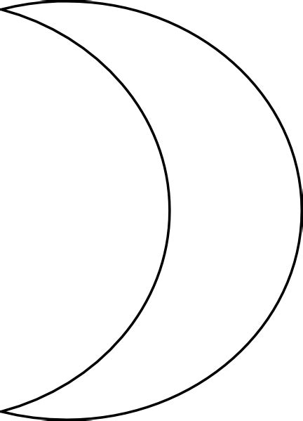 Crescent Moon Coloring Pages Clip Art Library