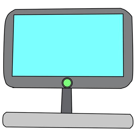 Blank Blue Computer Screen 28883852 Png