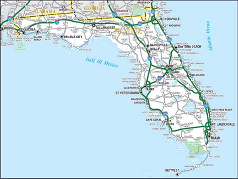 Detailed highways map of Florida state. Florida state detailed highways