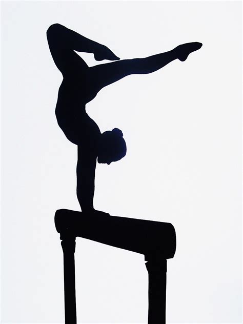 Custom Full Body Silhouette Gymnastics Not A Print Silhouette Clip Art Silhouette
