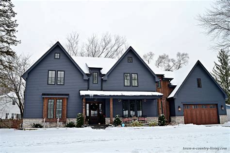 Beautiful Blue And Gray Custom Homes In The Snow Town And Country Living