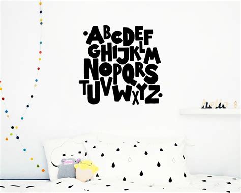 Alphabet Wall Decal Letters Wall Decal Kids Room Decal Etsy
