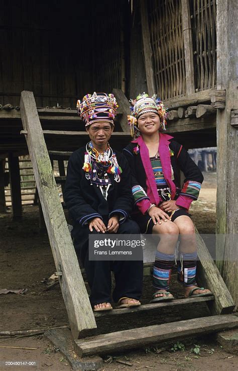 Laos Luang Nam Tha Near Muang Sing Akha Bride And Groom Portrait High