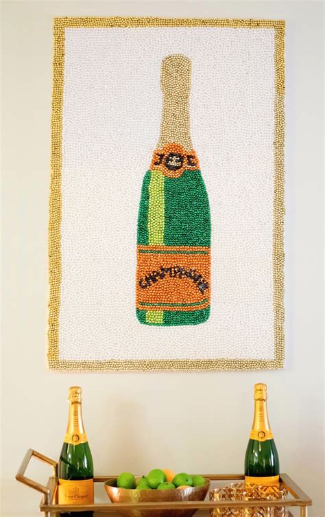 Bead & art studio, llc. DIY Mardi Gras Bead Champagne Art | A Touch of Teal