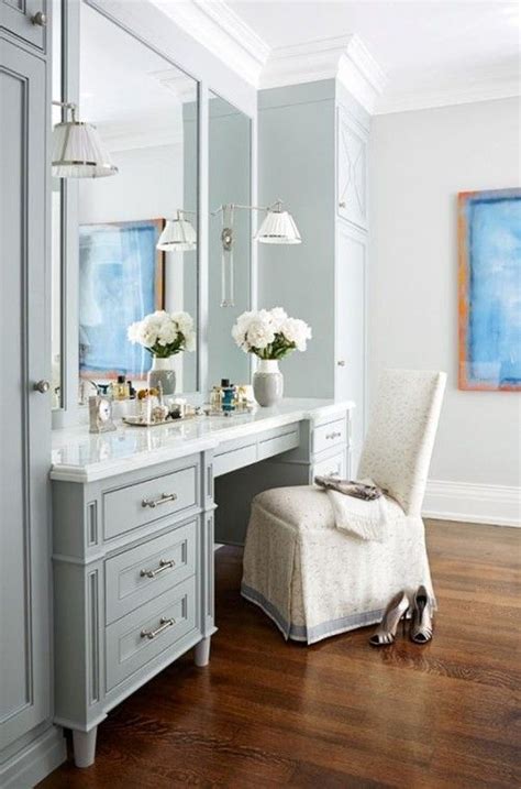 Vanity makeup built in for master bedroom bathroom in 2019 master bedroom love the layout of. A Place To Pamper | Built in vanity, Home, Interior