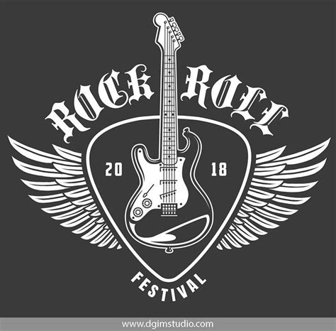 Rock And Roll Designs Bundle Rock And Roll Guitar Art Rock