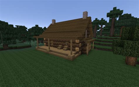 Minecraft easy wooden house tutorial youtube. Early Log Cabin, creation #8629