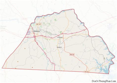 Map Of Catawba County North Carolina Địa Ốc Thông Thái