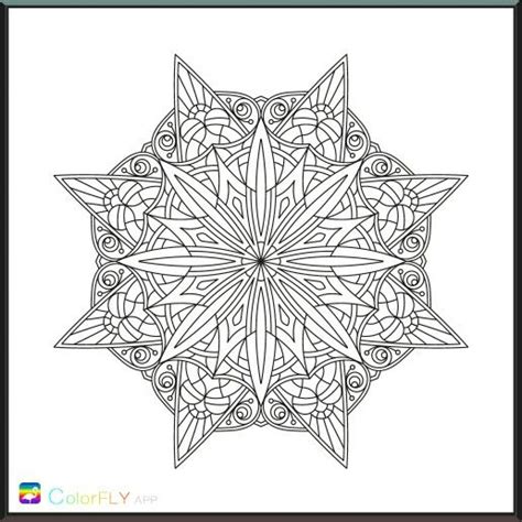A Coloring Book Page With An Abstract Design