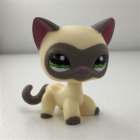 Littlest Pet Shop Lps 1116 Grey Ear Eyeshade Short Hair Kitty Cat