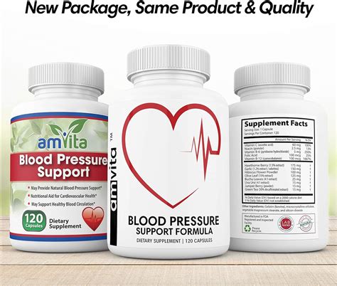 Premium Blood Pressure Support Supplement With Vitamins Hawthorn