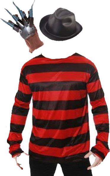 Freddy Krueger Costume Hat Jumper Mask Free Glove Halloween Fancy Dress