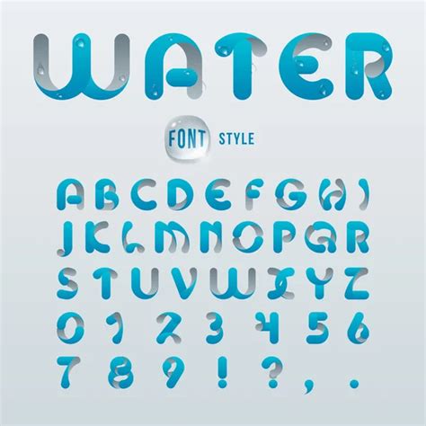 Vector Water Font Vector Images Royalty Free Vector Water Font Vectors