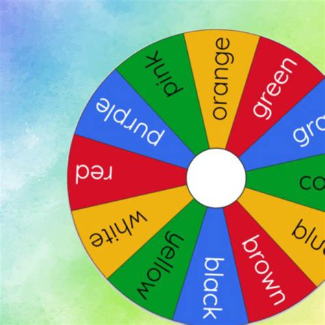 Digital Spinner Colors Asl Teaching Resources