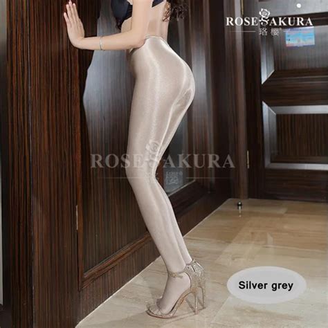 70d Women Sexy Oil Shiny Solid Tights T Crotch Plus Size Pantyhose Female Black Glossy Stockings