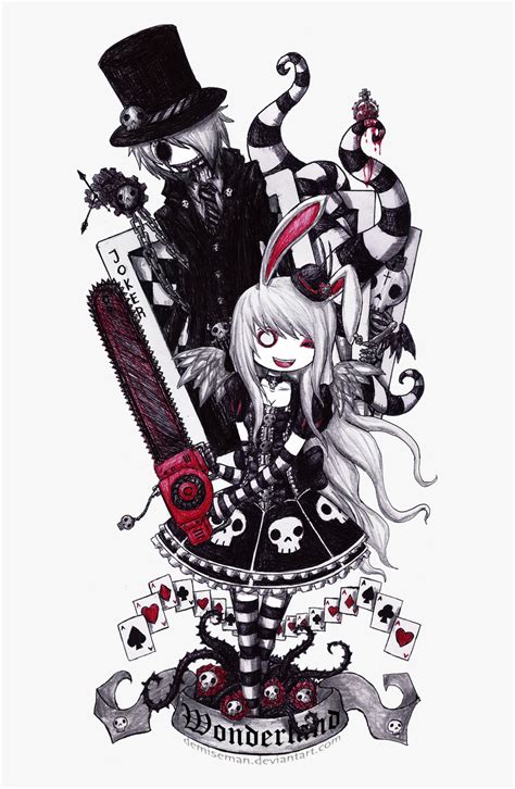 Alice Drawing Gothic In Wonderland Gothic Alice In Wonderland Hd Png