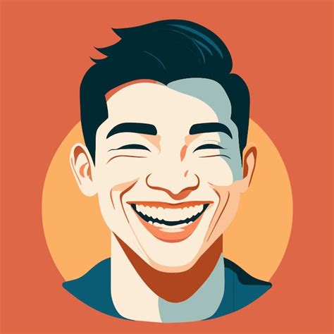 Premium Vector Smiling Man Vector Illustration