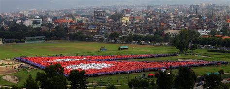 Largest Human Formed National Flag Of Nepal