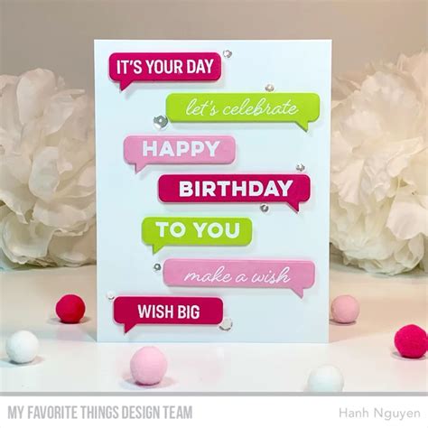 My Favorite Things Clear Stamp Essential Birthday Messages