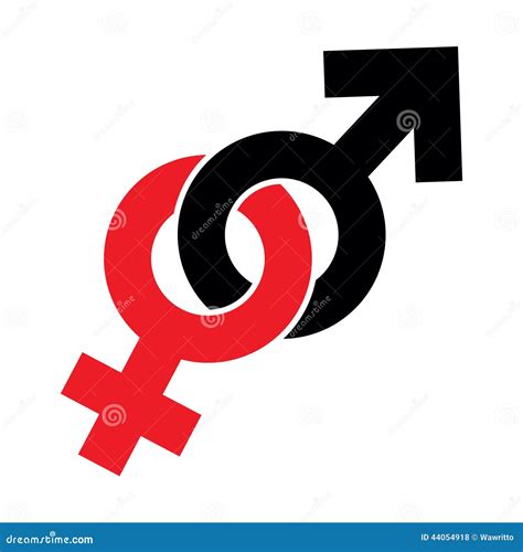 Male And Female Sex Symbol Isolated On White Background Stock Vector