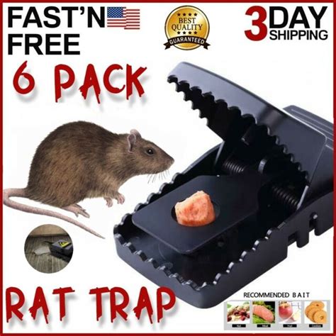 6pc Reusable Mouse Traps Snap Trap Rat Mice Squirrel Instant Kill