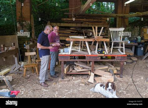 The North Somerset Bodgers Wood Craftsmen And Women Stock Photo Alamy
