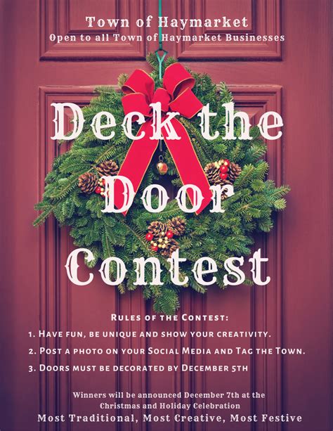 Door Decorating Contest Flyer Template