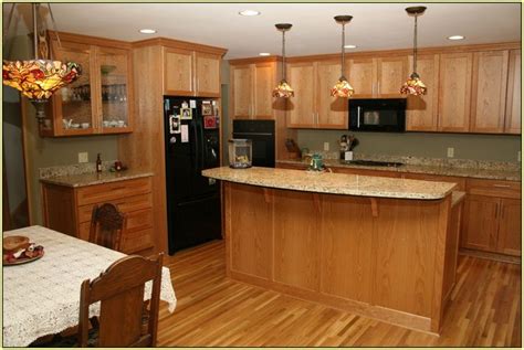 Light green subway tile backsplash. pictures of kitchens with oak cabinets and granite ...