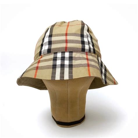 Vintage Burberry Nova Check Reversible Bucket Hat Cap Gem