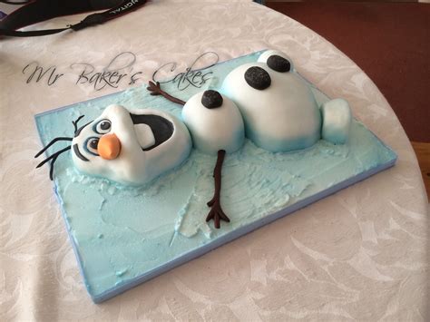 Frozen Olaf Snow Angel Cake