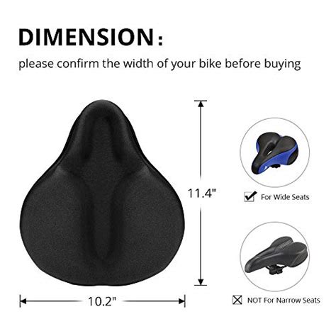 Xmifer Bike Seat Cover Oversize Bike Seat Cushion Extra Soft Gel Bike Seat Cover Exercise Bike